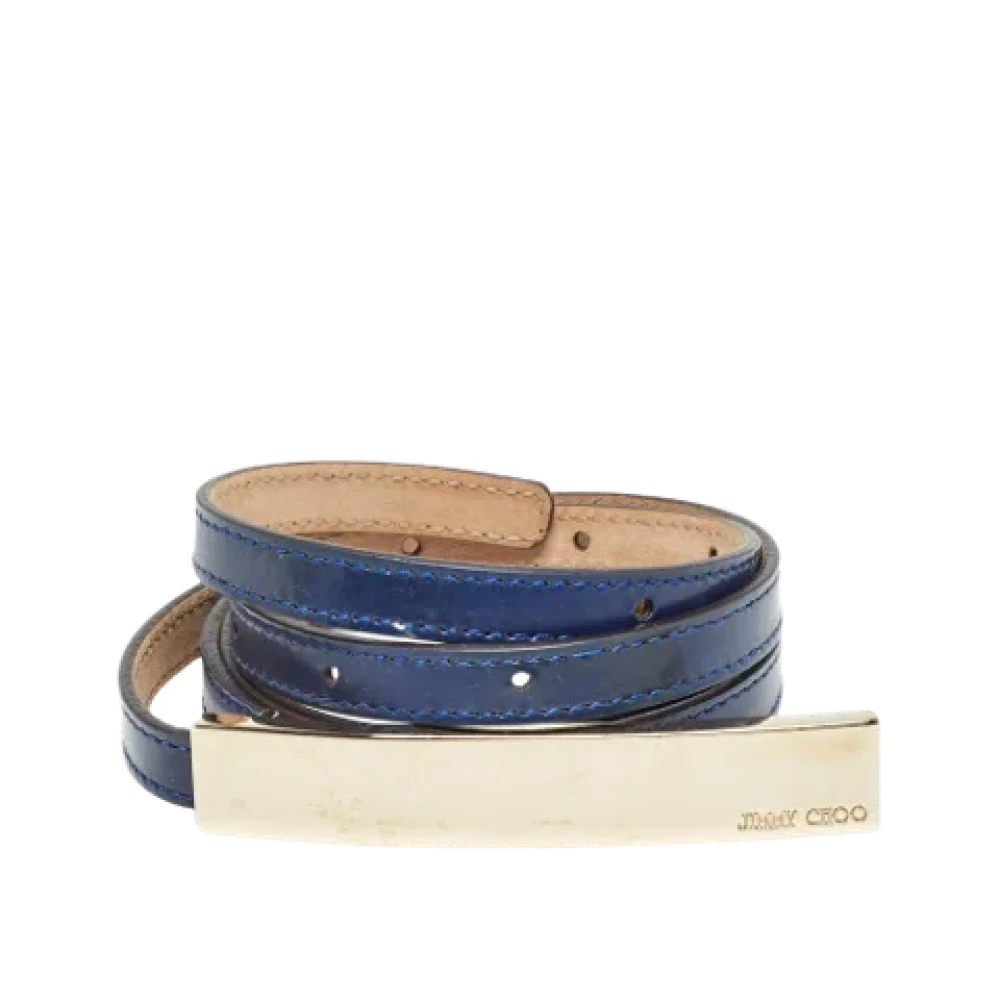 Jimmy Choo Pre-owned Leather belts Blue Dames