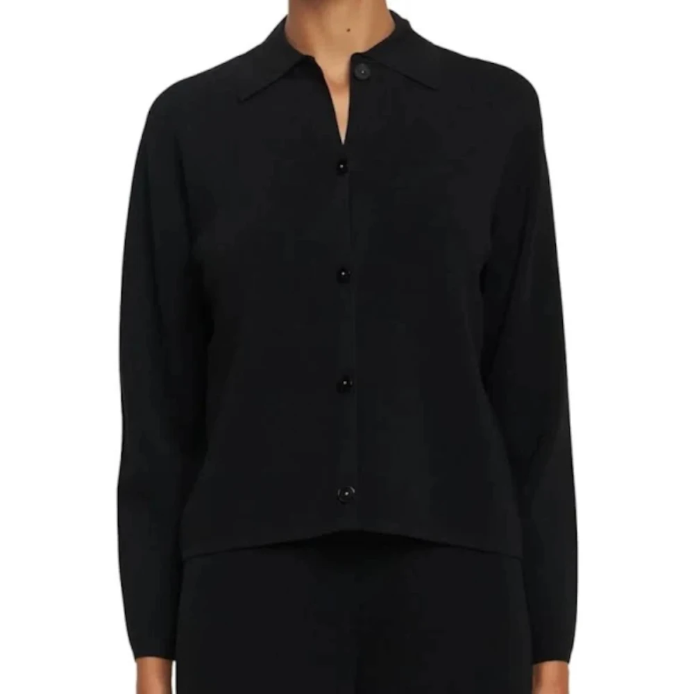 Max Mara Zwarte Kiota Jas Easywear Black Dames