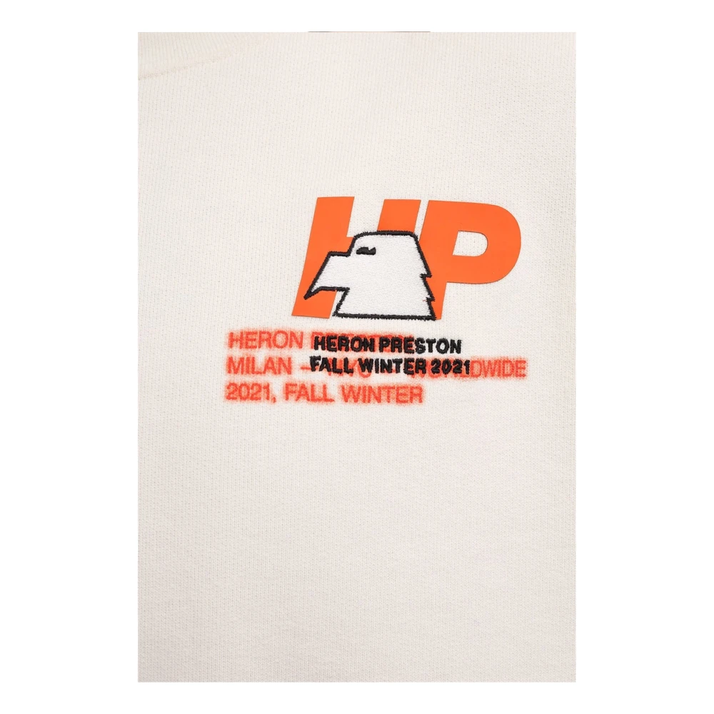 Heron Preston Logo Sweatshirt met Crew Neck White Heren