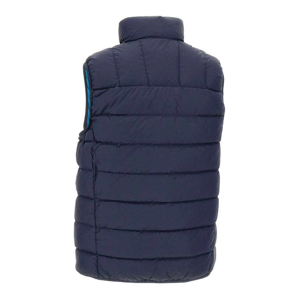 Sun68 Blauwe Donsvest met Logoprint Blue Heren
