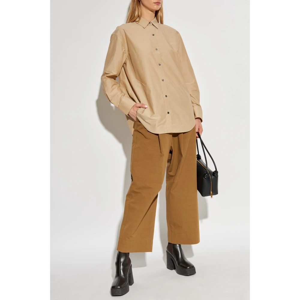 Theory Loszittend overhemd Beige Dames