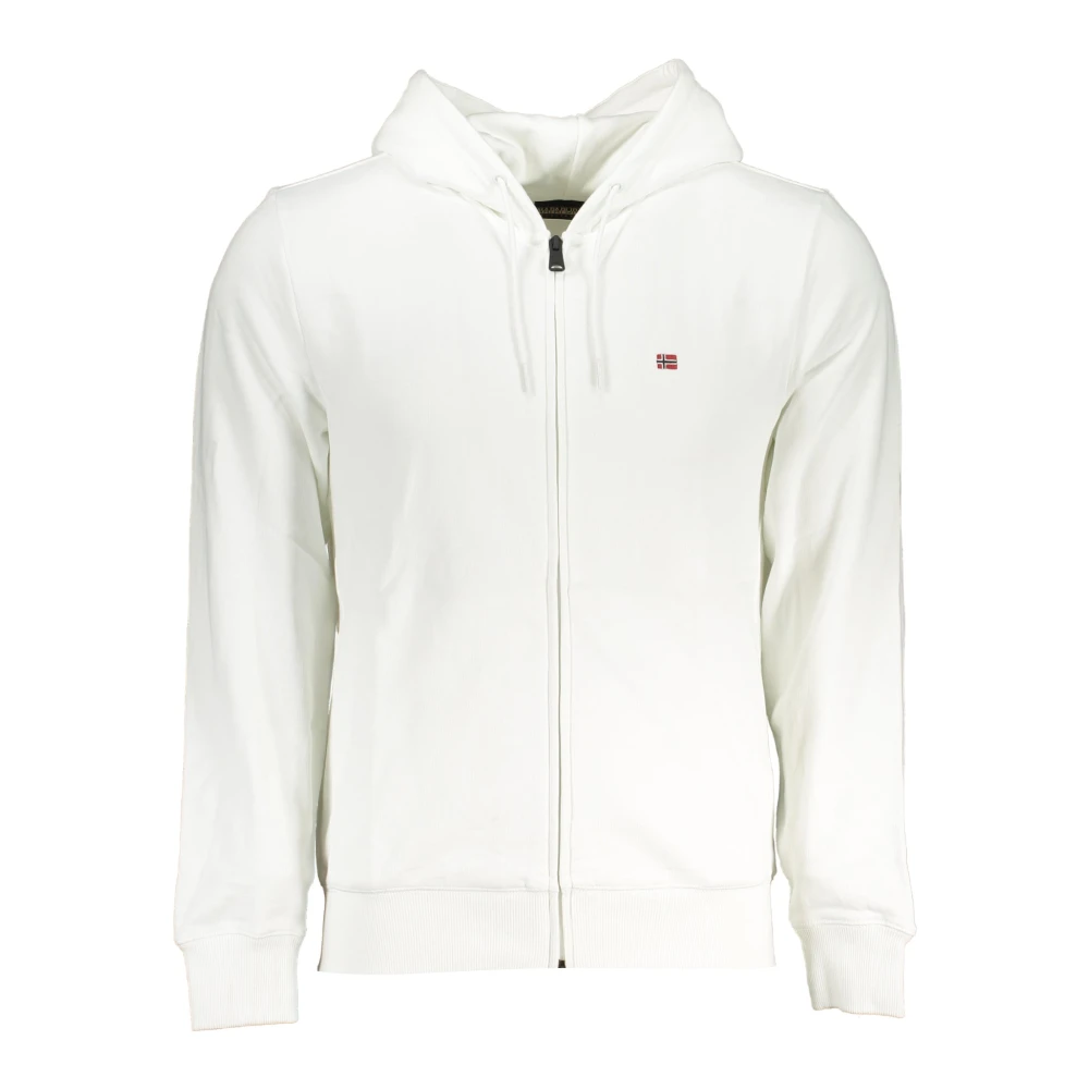 Napapijri Men's White Clothing - Zip-Throughs - S - Sweatshirts & Hoodies