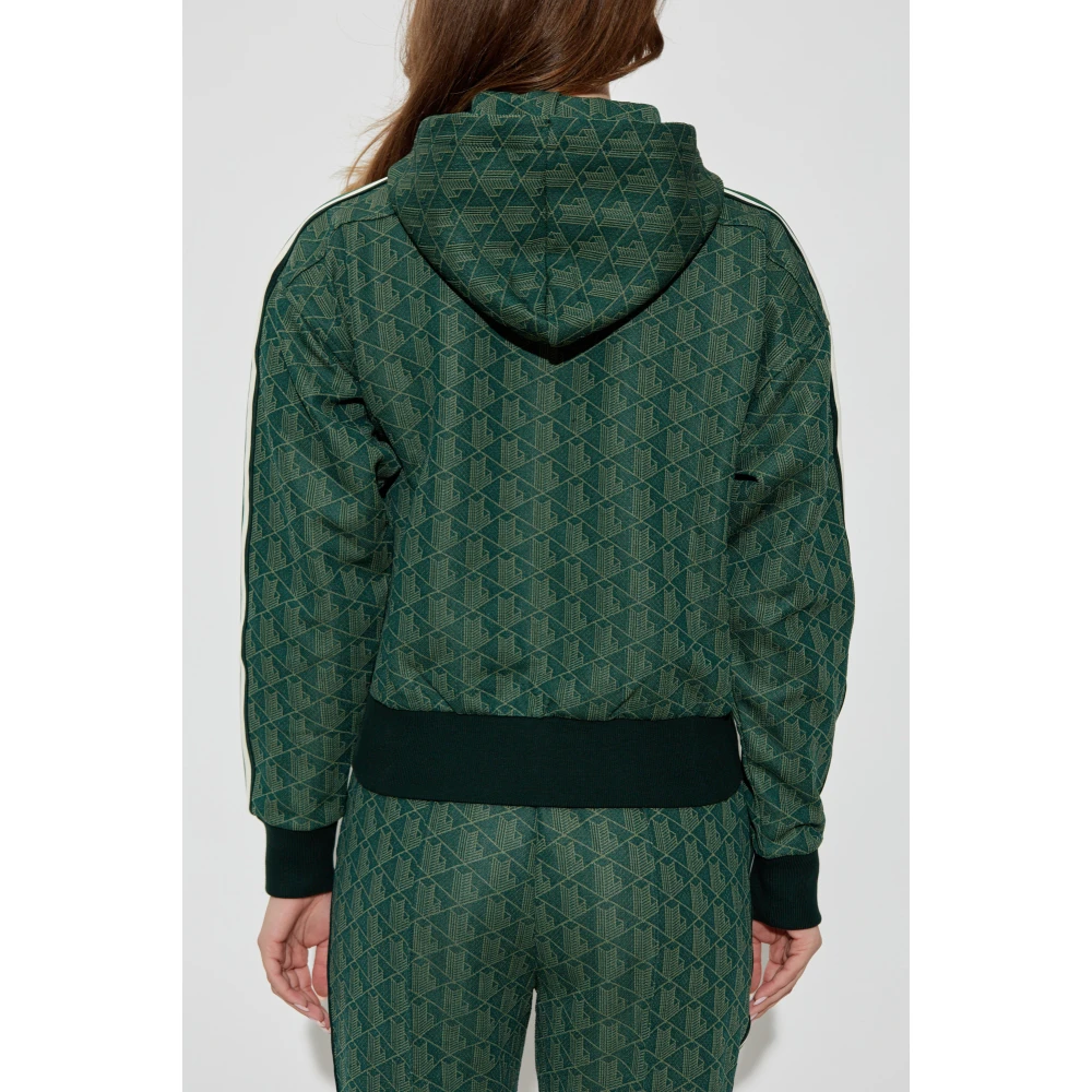 Lacoste Sweatshirt met monogram Green Dames