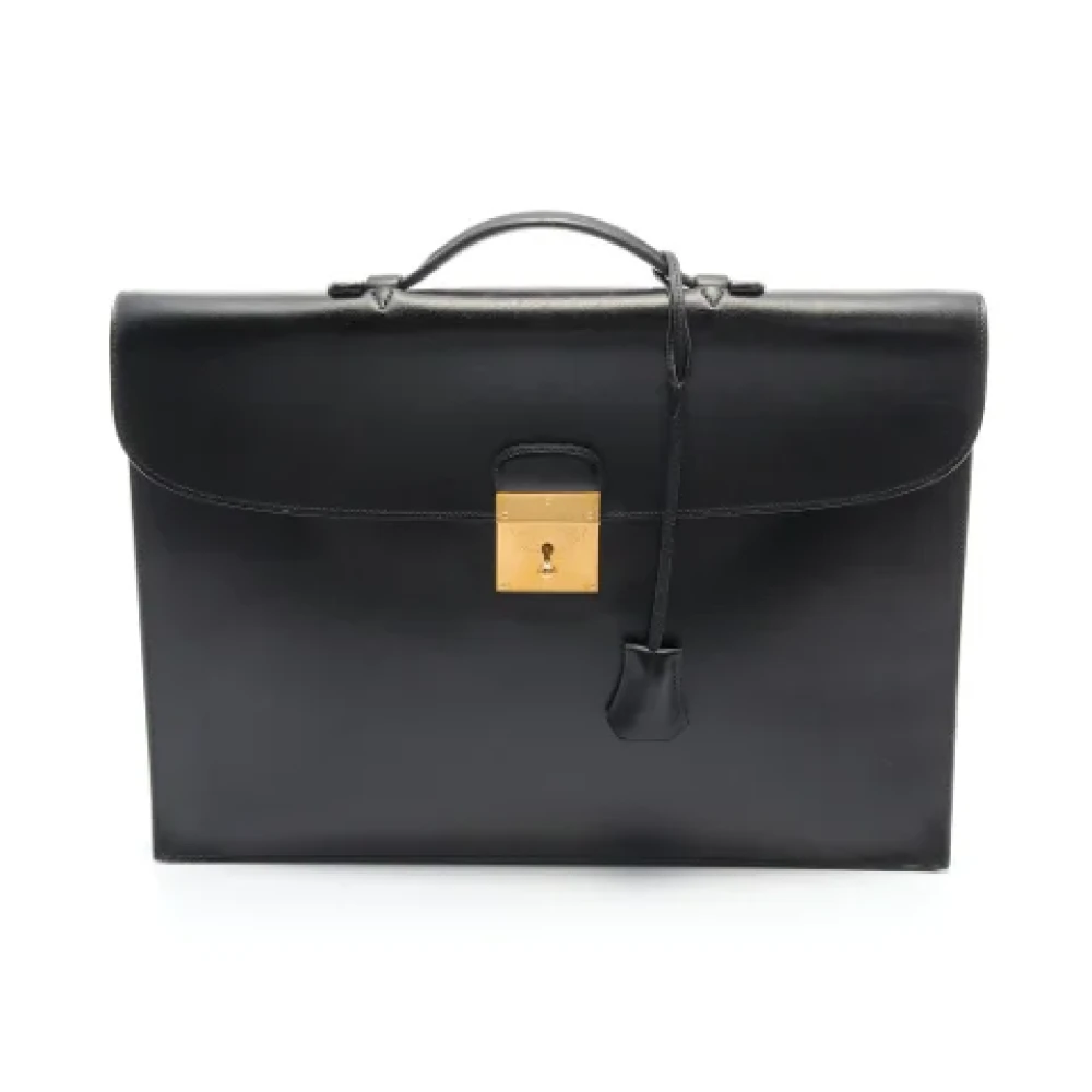 Hermès Vintage Pre-owned Fabric briefcases Black Dames