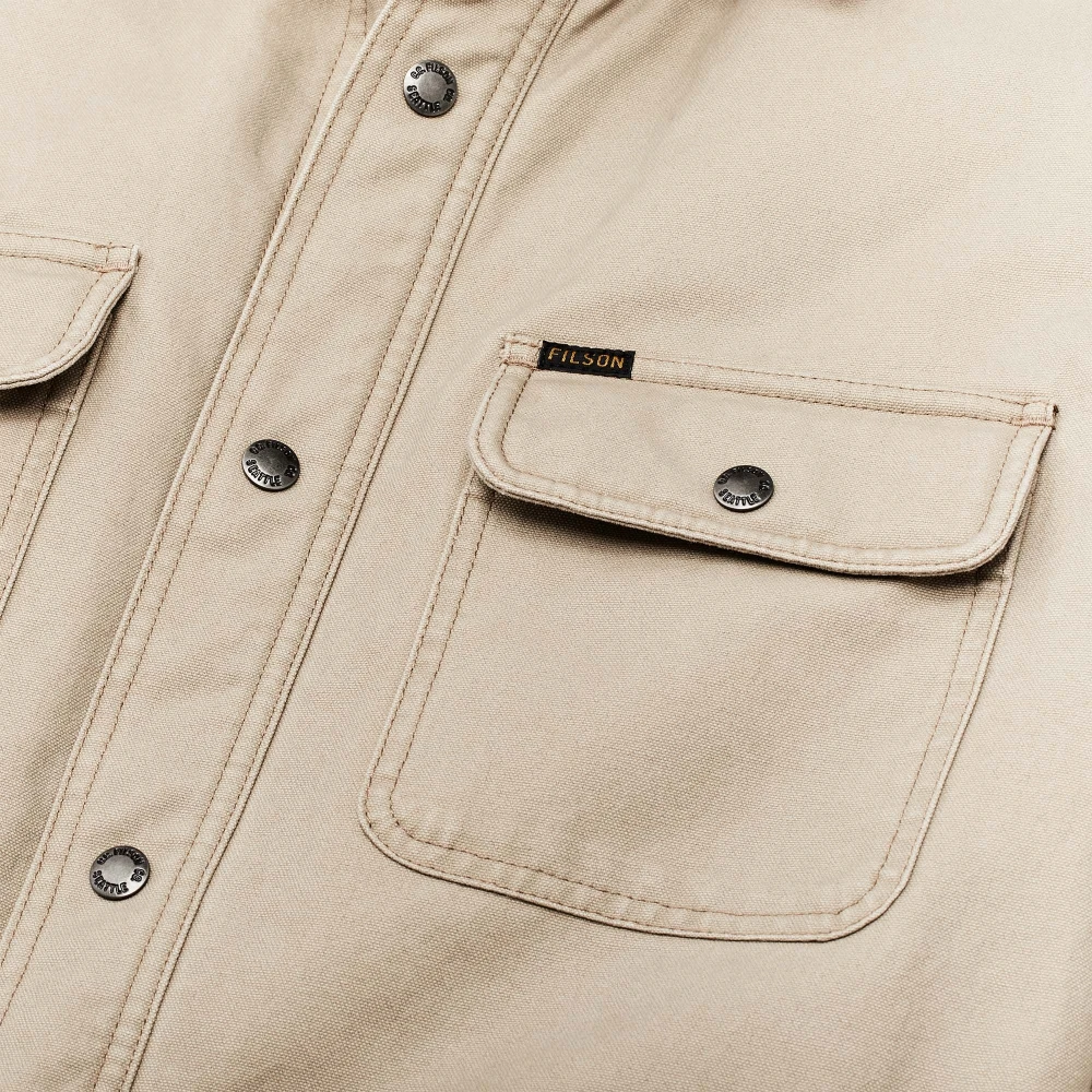 Filson Gevoerde Canvas Jac-Shirt Beige Heren
