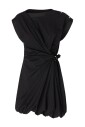 robe-mini-en-popeline-de-coton-noir