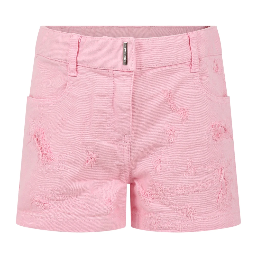 Givenchy Logo Jeans Barn Shorts Pink, Flicka