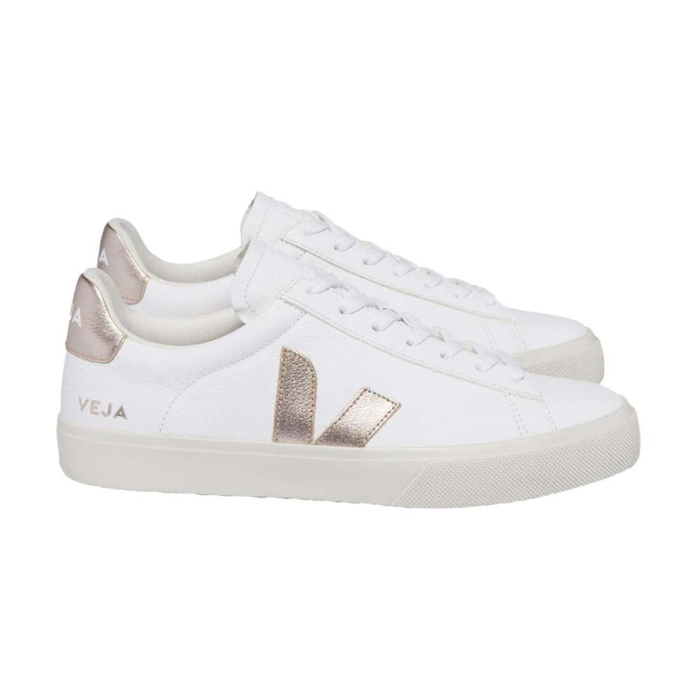 Veja Campo Chromefree Lädersneakers White, Dam