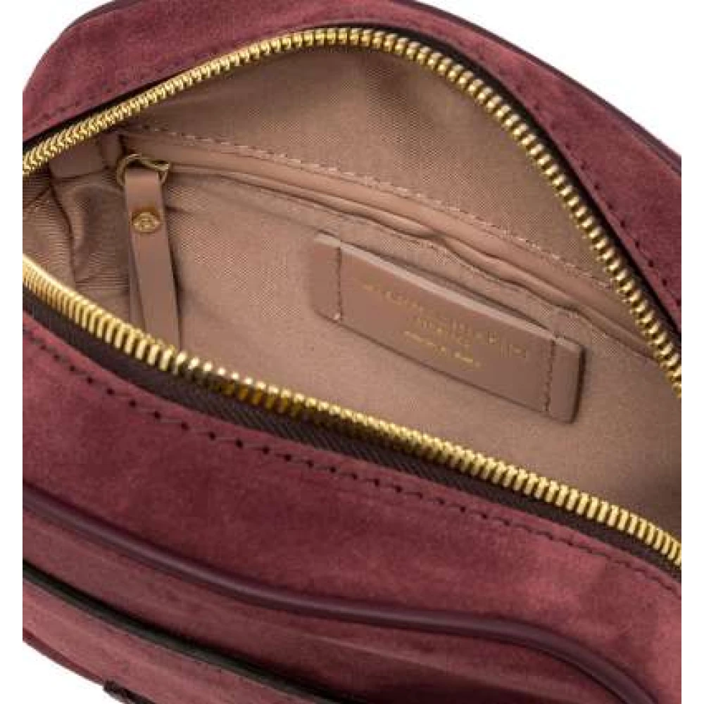 Gianni Chiarini Vierkante Suède Crossbody Tas Charme Purple Dames