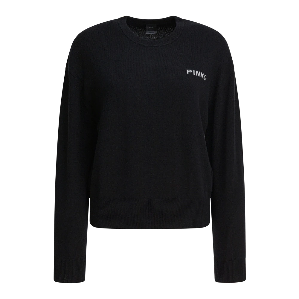Pinko Women's Black Knitwear Aw25 Elegant Style - Sweatshirts - M - Sweatshirts & Hoodies