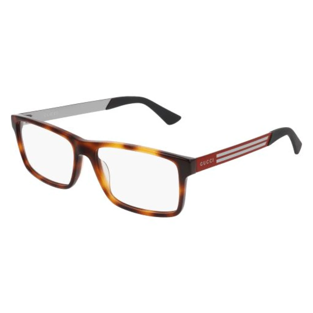 Gucci Unisex Brown Glasses, 57 Mm, Rectangular Eyeglasses