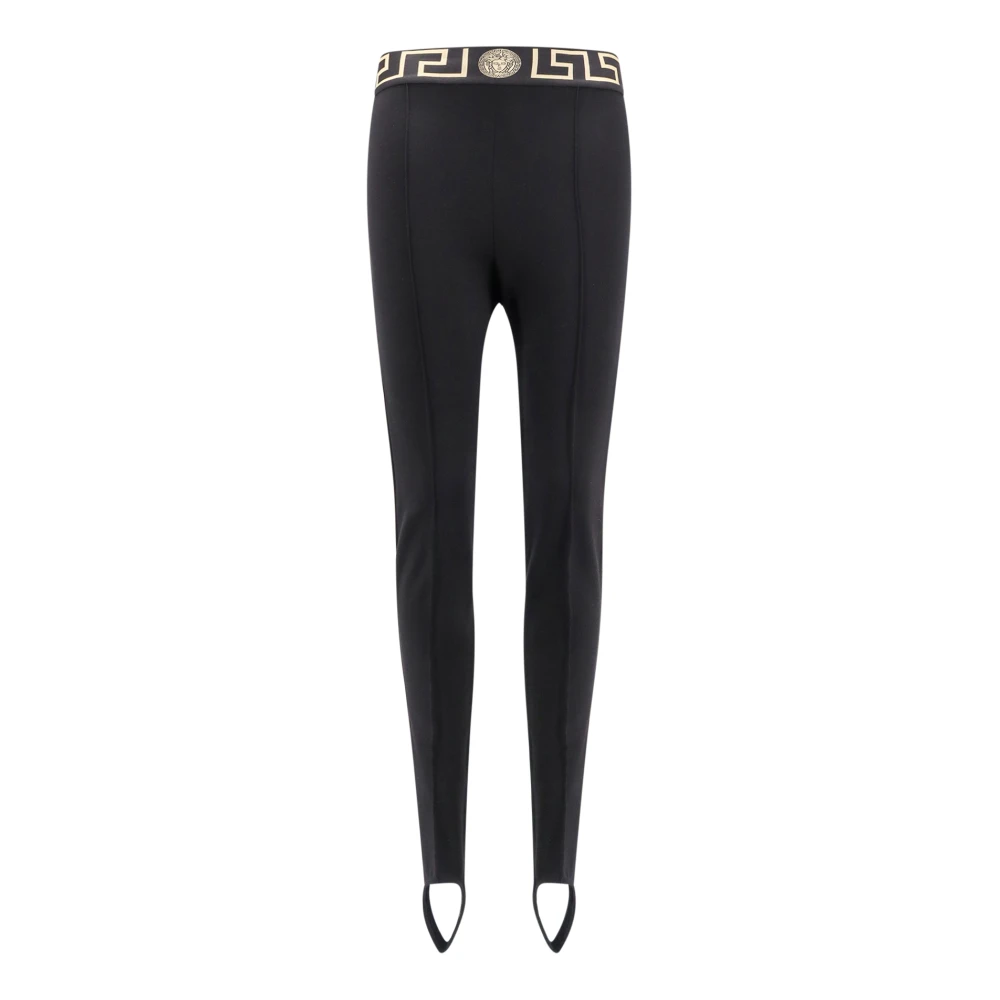 Versace Svarta Leggings med Medusa Motiv Black, Dam