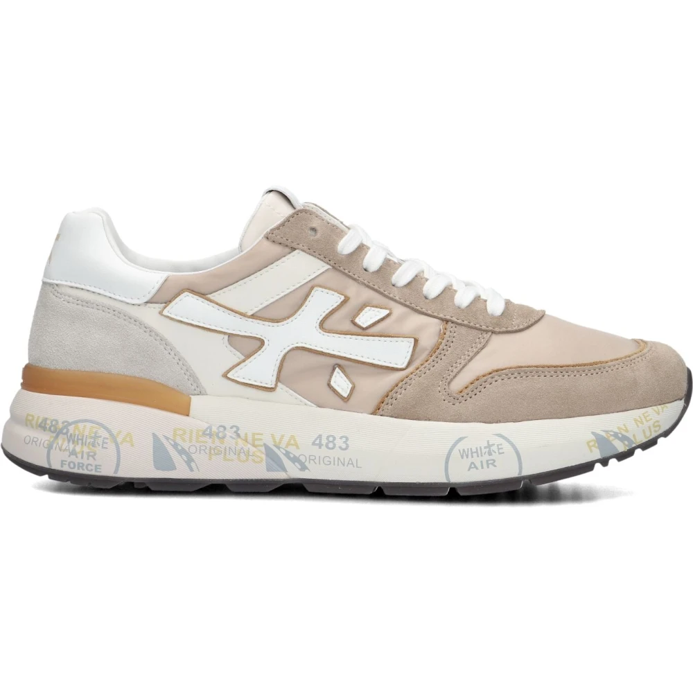 Premiata Heren Sneakers Mick Taupe Beige