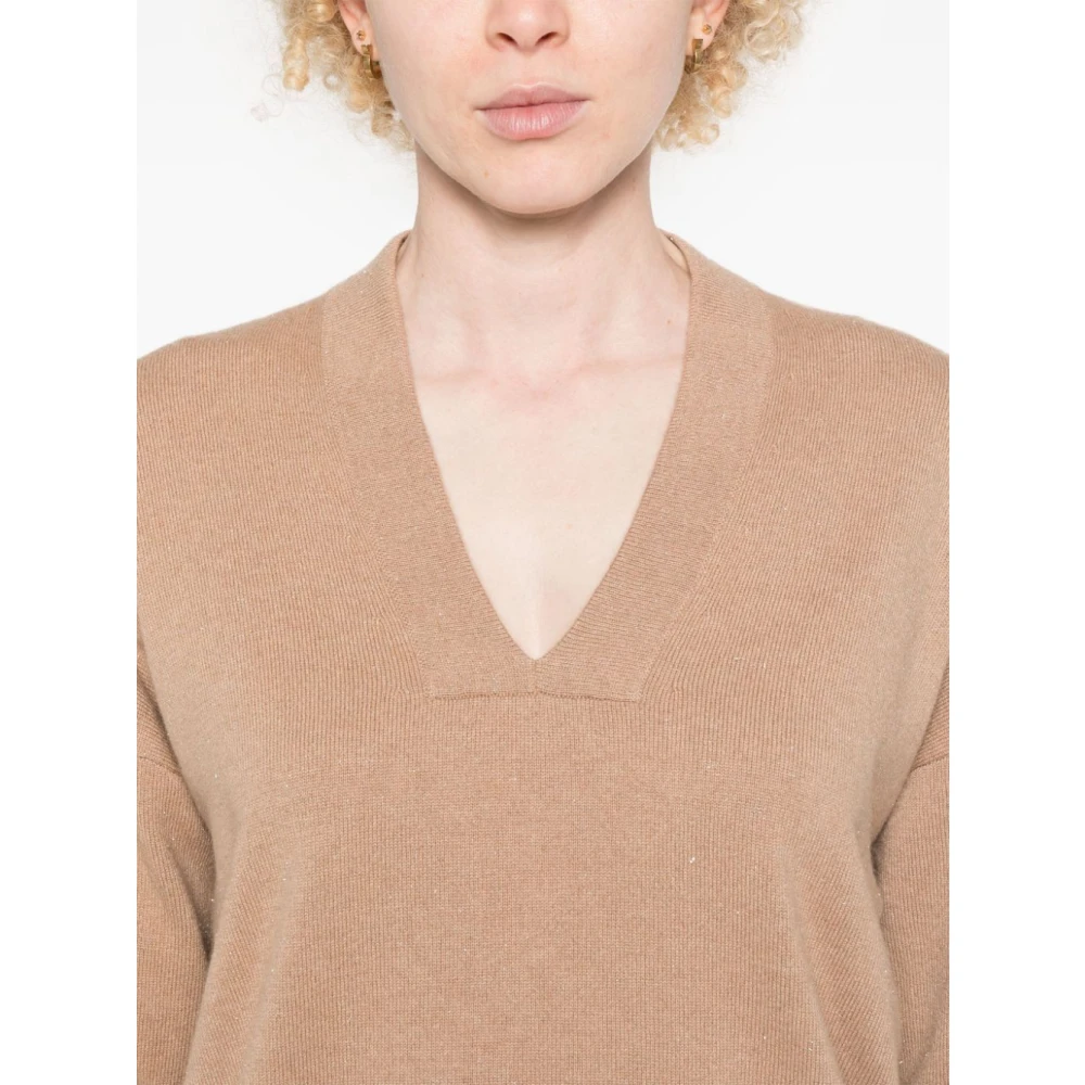 PESERICO Stijlvolle Maglia Shirt Brown Dames