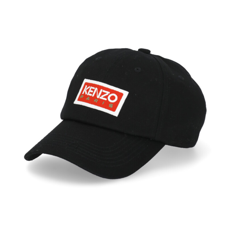 Casquette de baseball en coton noir avec logo brod Kenzo