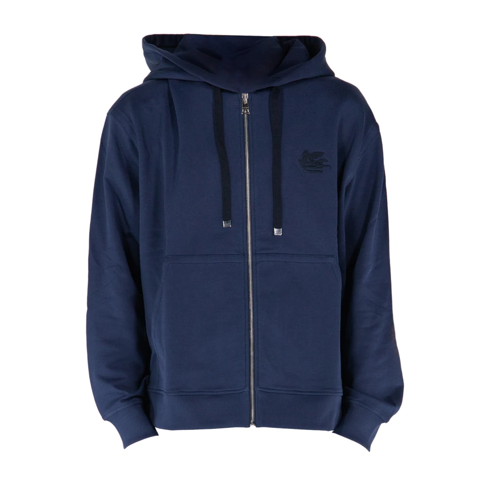 ETRO Logo Hoodie Blue Heren