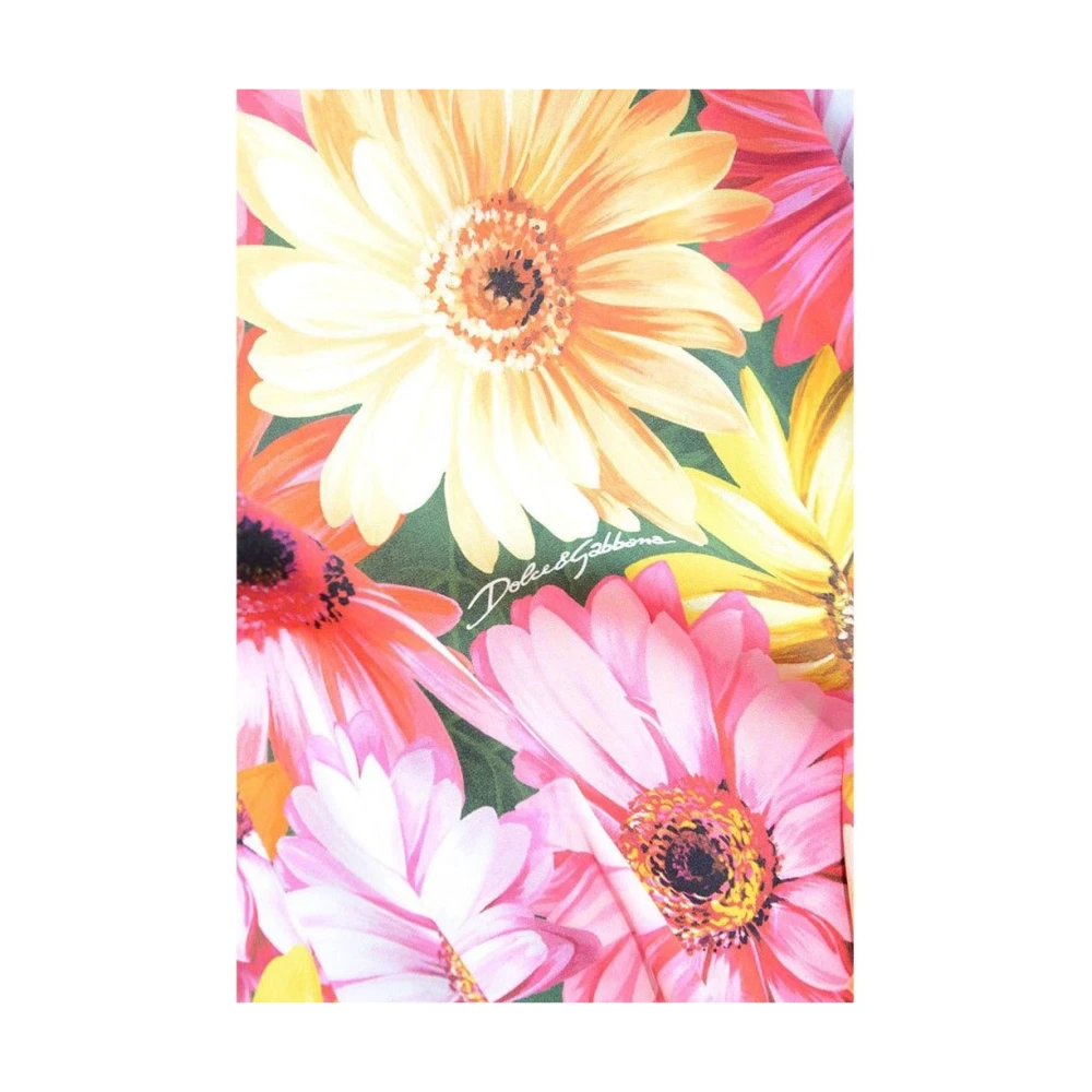 Dolce & Gabbana Korte jurk met multicolor Daisy Flowers print Multicolor Dames