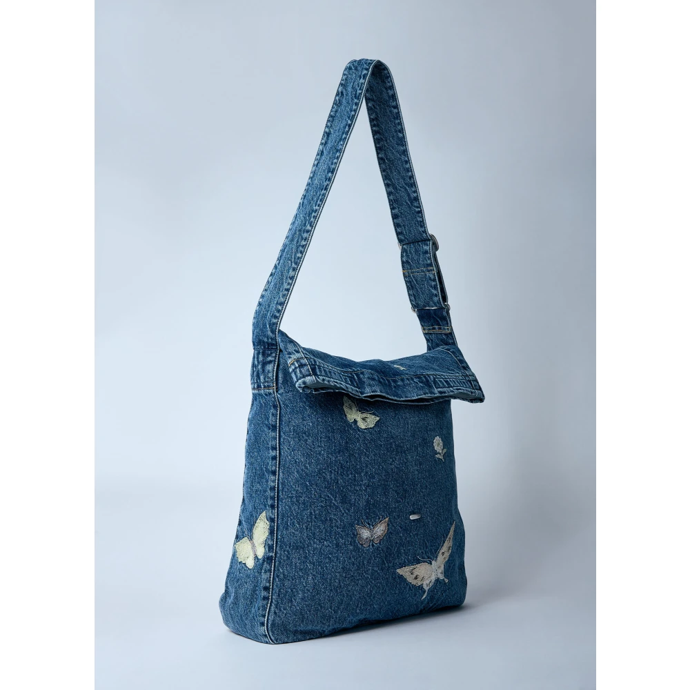 Our Legacy Indigo Butterfly Crossbody Sling Tas Blue Dames