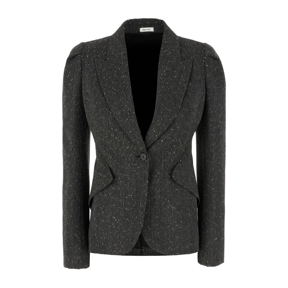 Alexander Mcqueen Gray Blazers, Female, L, Blazers