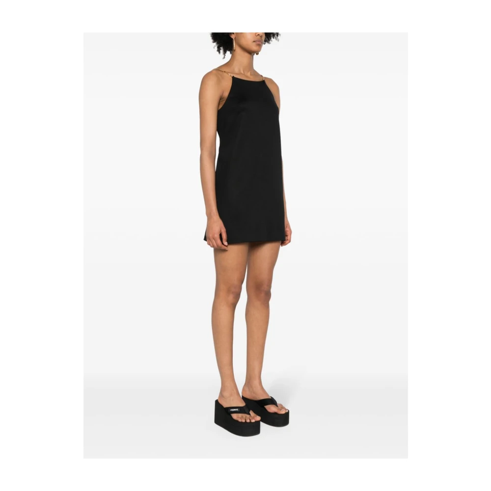 Palm Angels Zwarte Rugloze Cady Jurk Black Dames