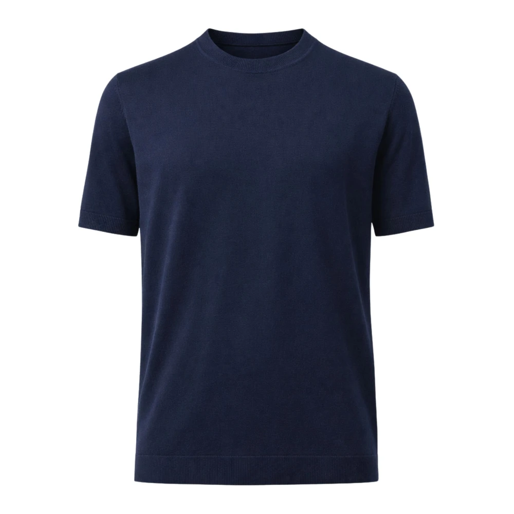 Daniele Fiesoli Men's Blue Round-Neck Knitwear
