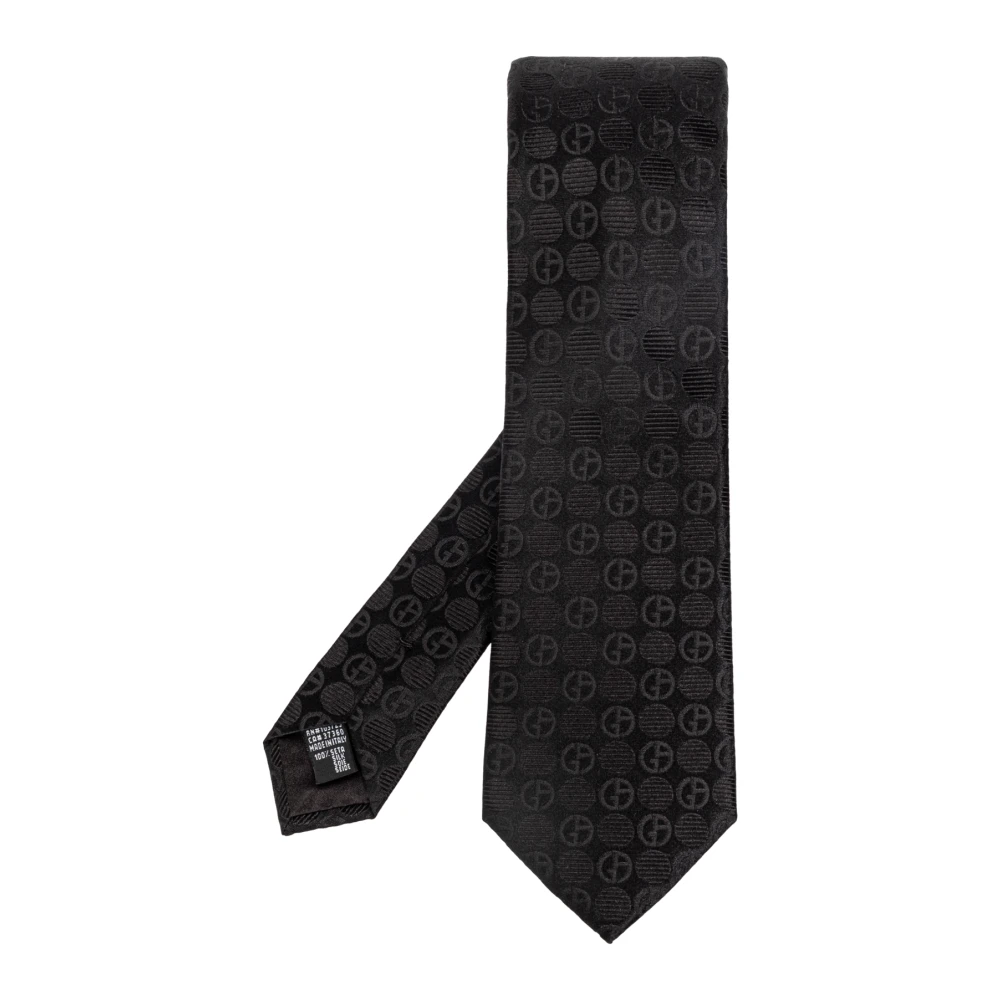 Giorgio Armani Zijden stropdas Black Heren