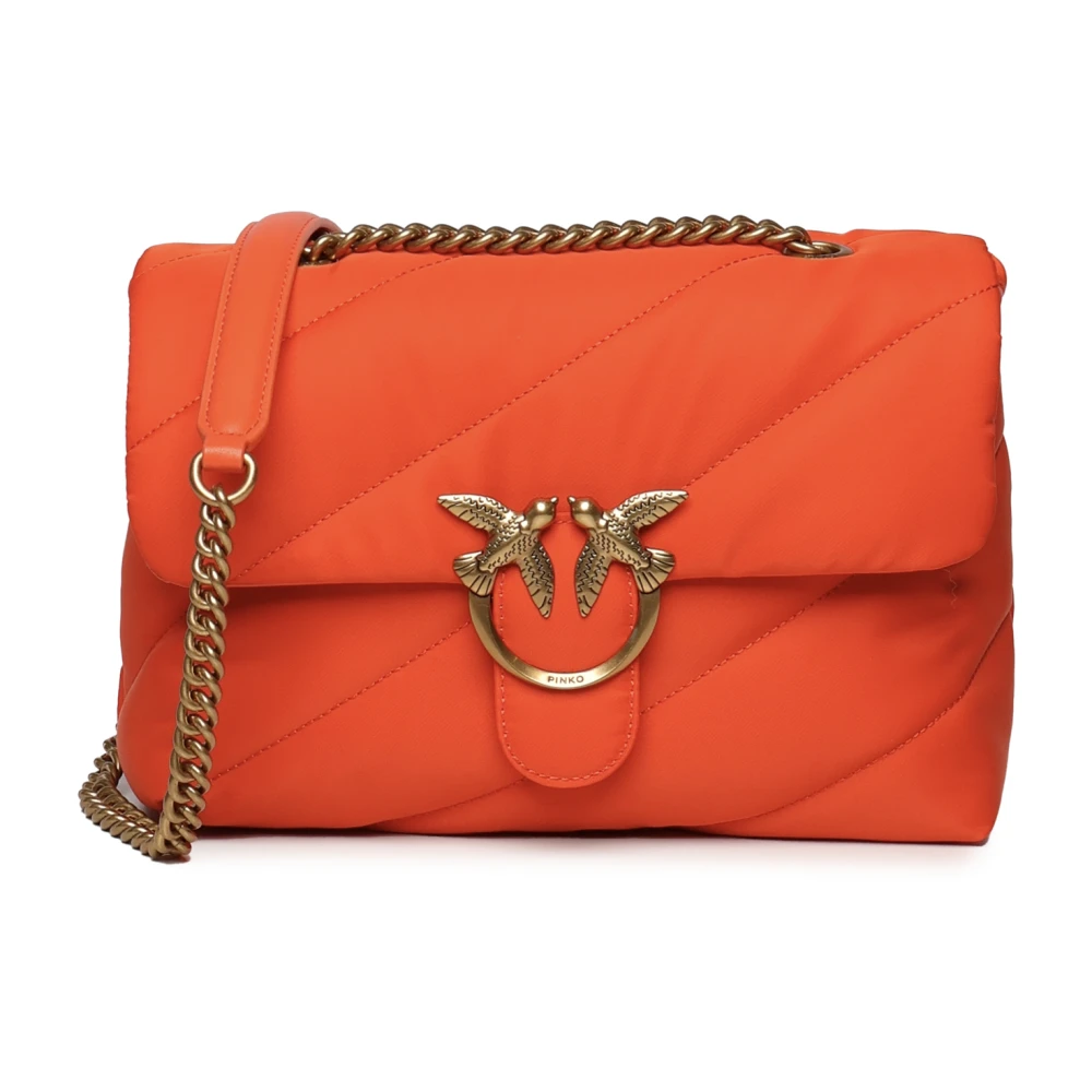 Pinko Women's Orange Cross Body Bags, One Size, Love Birds Shoulder Bag