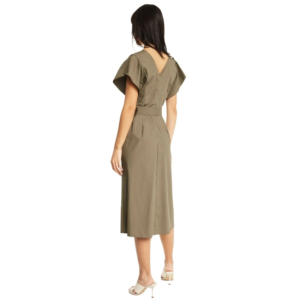 Gaudi Knielengte Jurk Green Dames