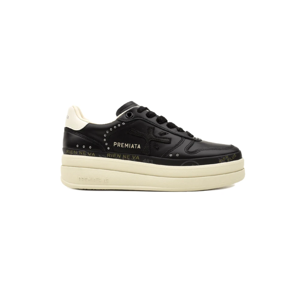 Premiata Micol Low Top Sneakers Dames Schoenen Zwart