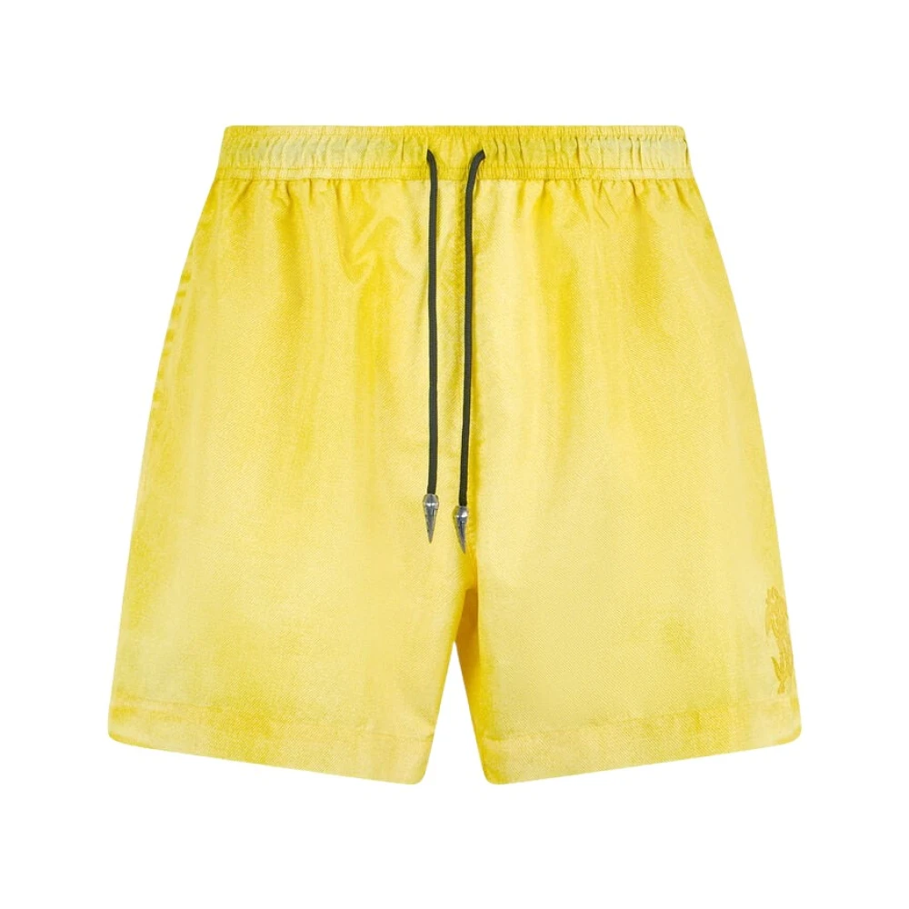 Roberto Cavalli Men's Yellow Beachwear, S, Bermuda Swim Shorts