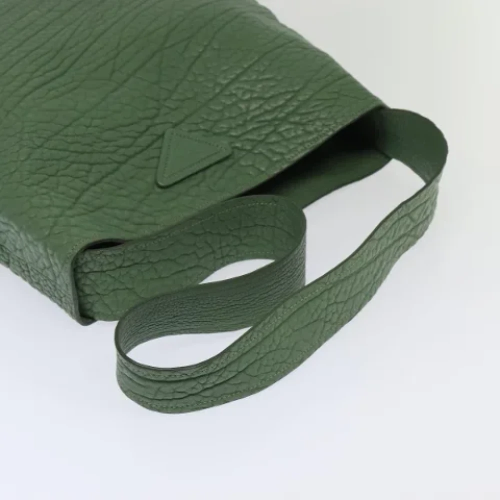 Prada Vintage Pre-owned Leather prada-bags Green Dames