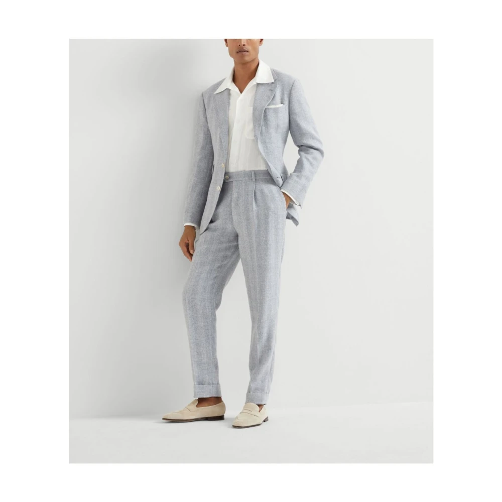 BRUNELLO CUCINELLI Lichtgrijze Herenjas Gray Heren
