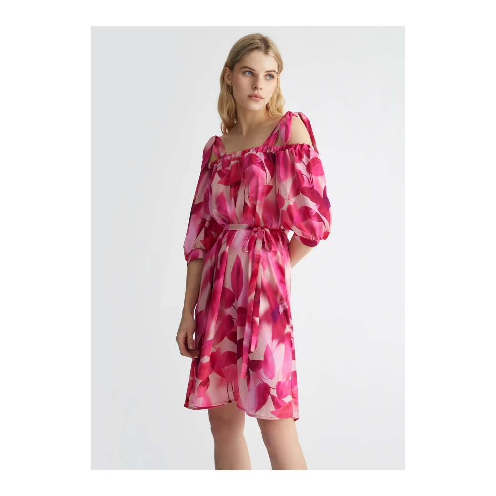 Liu Jo Bloemen Roze Jurk Pink Dames