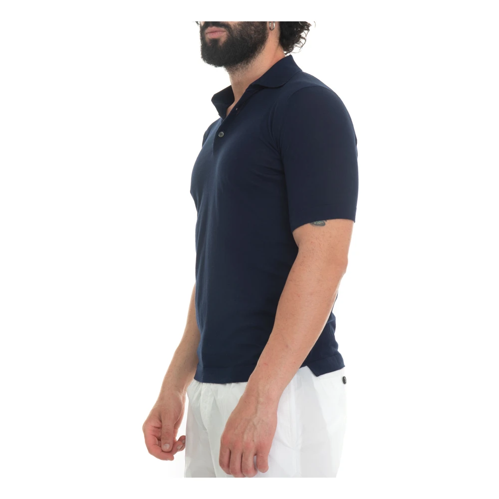 Hindustrie Slim Fit Polo Shirt Blue Heren