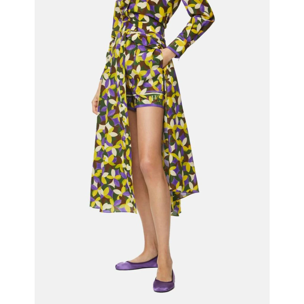 Carolina Herrera Zijden Rok met Jasmine Print Multicolor Dames