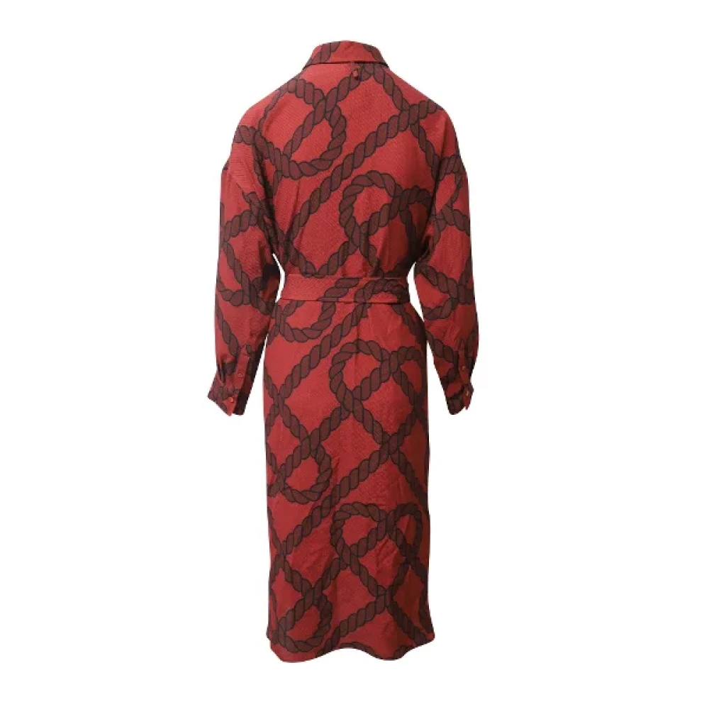 Hermès Vintage Pre-owned Silk dresses Red Dames
