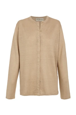 Linnebeige Stickad Kofta