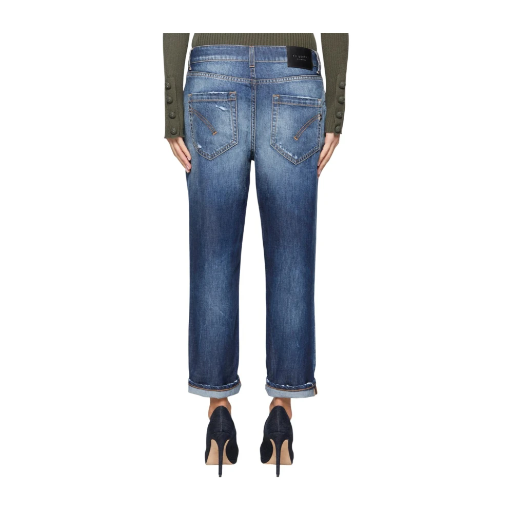 Dondup Vintage gewassen relaxed fit jeans Blue Dames