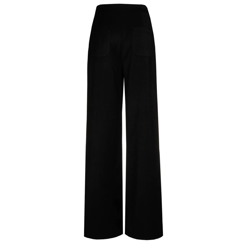 Caroline Biss Elegante Wijde Broek Black Dames