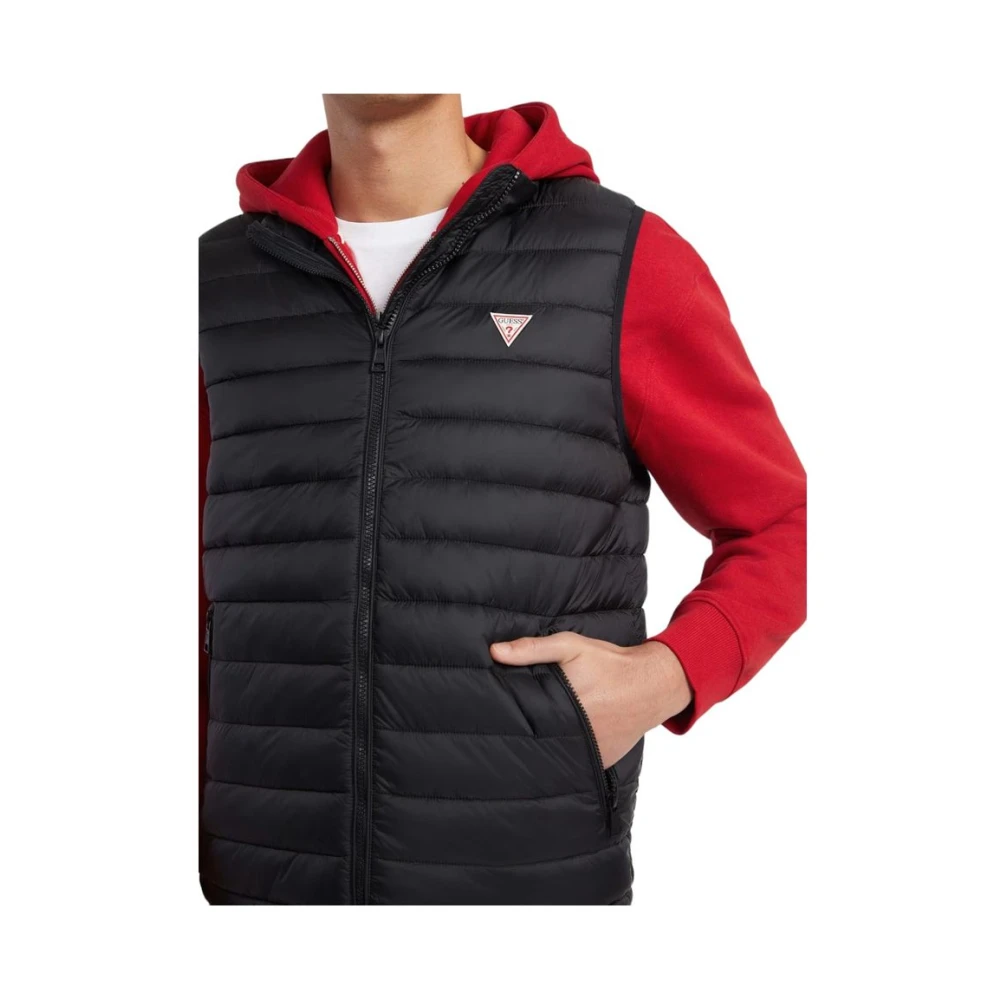 Guess Stijlvolle Mouwloze Jas voor Mannen Black Heren