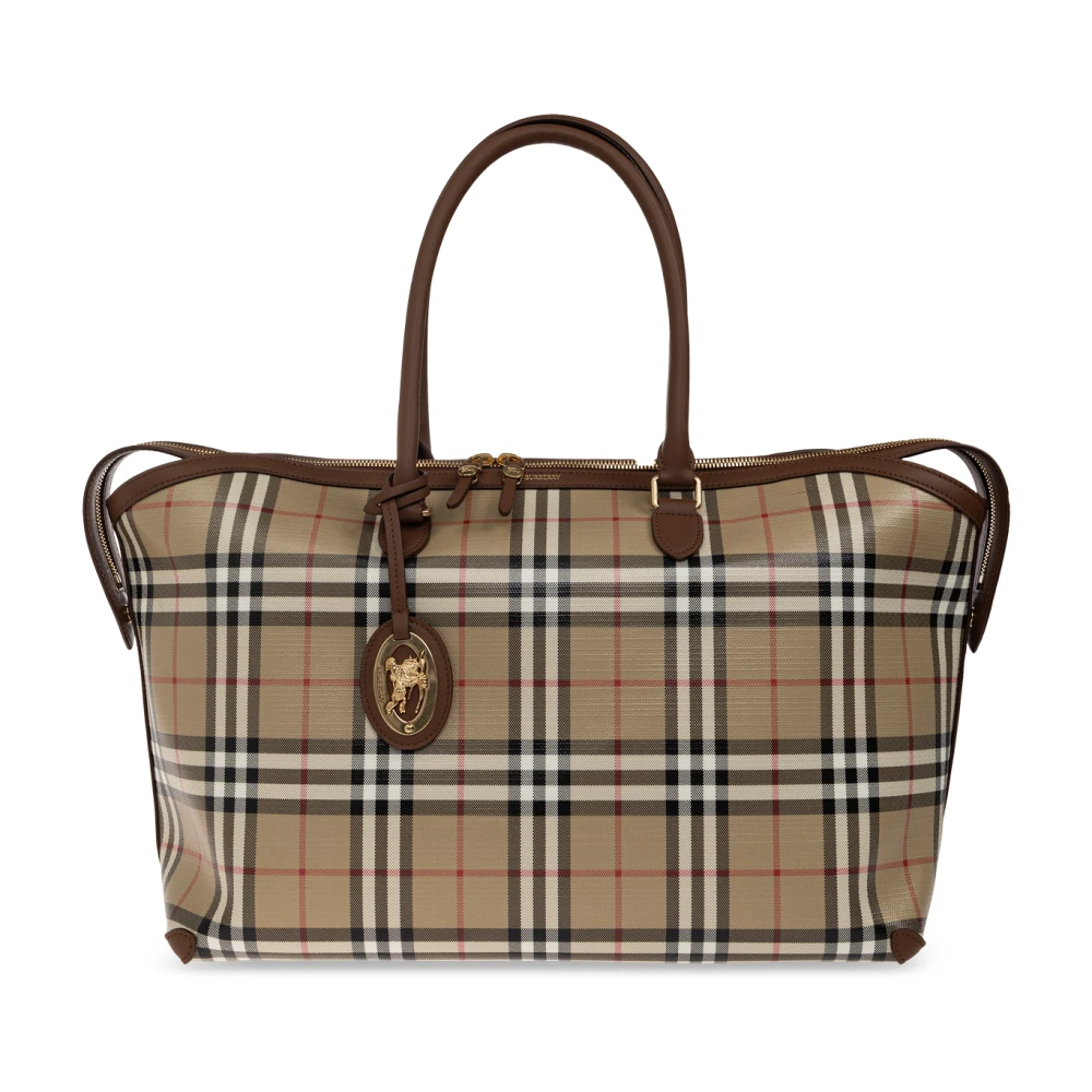 Burberry Donna Beige Borsa Tote "Check" - Immagine 2