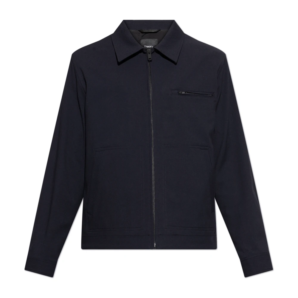 Theory Jas met kraag Blue Heren