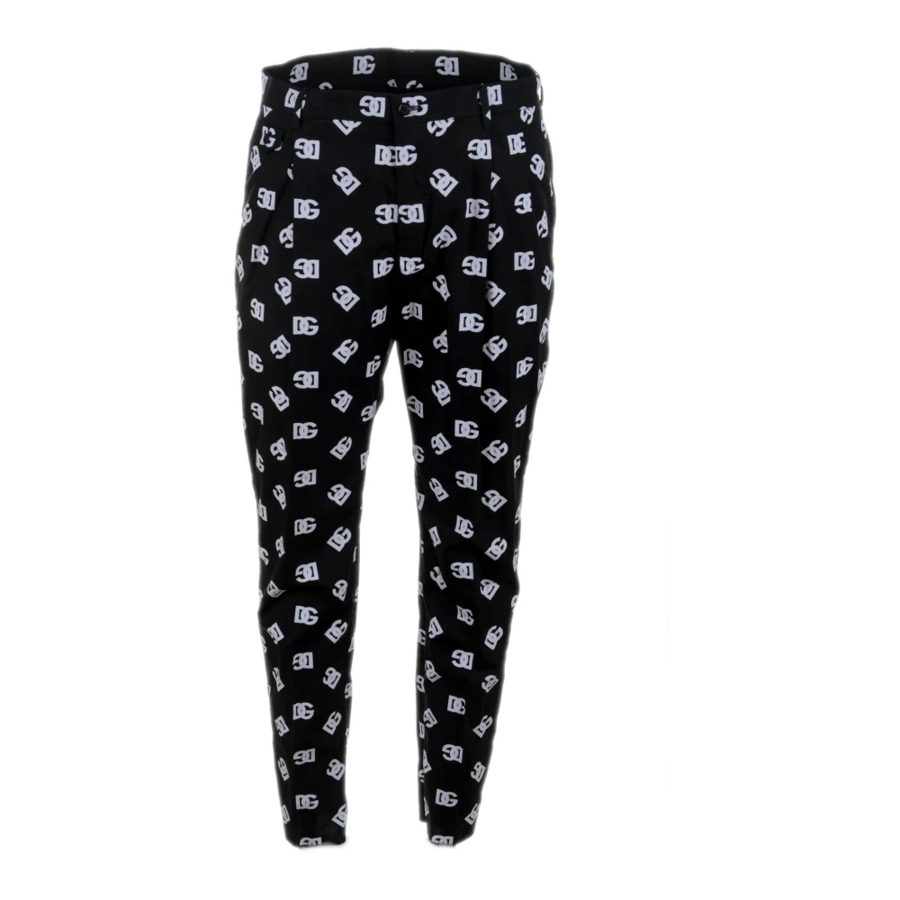 Dolce & Gabbana Logo Print Heren Broek Black Heren