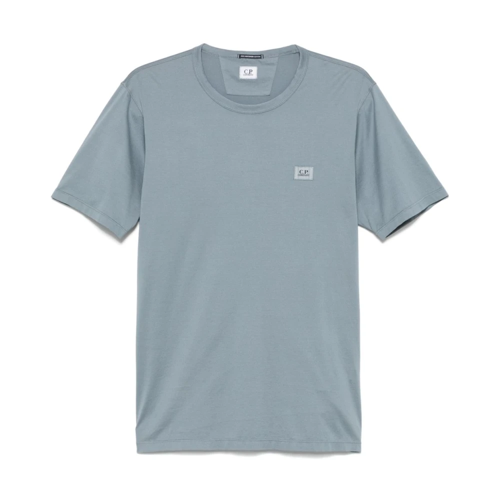 C.P. Company Logo Patch Korte Mouw T-shirt Gray Heren