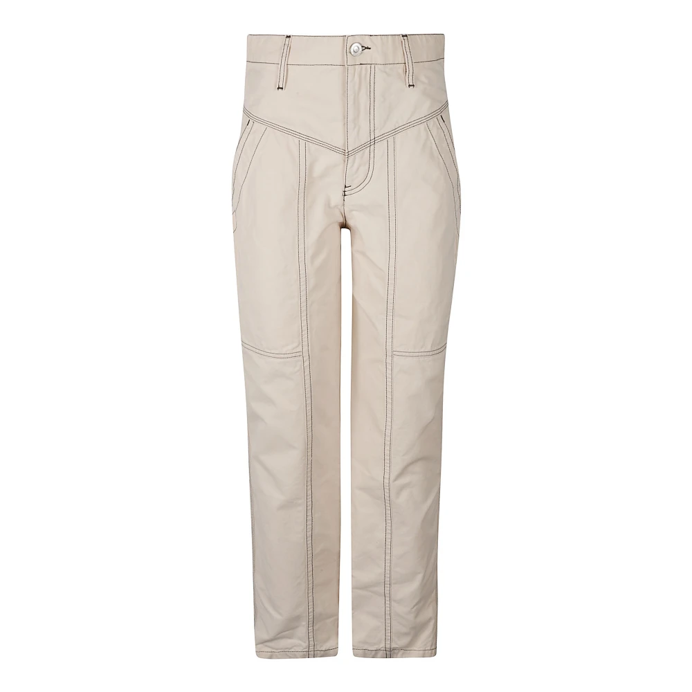 Isabel marant Straight Trousers Beige Dames