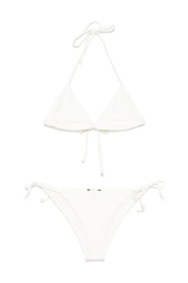 Beige Triangel Bikini Casual Stil