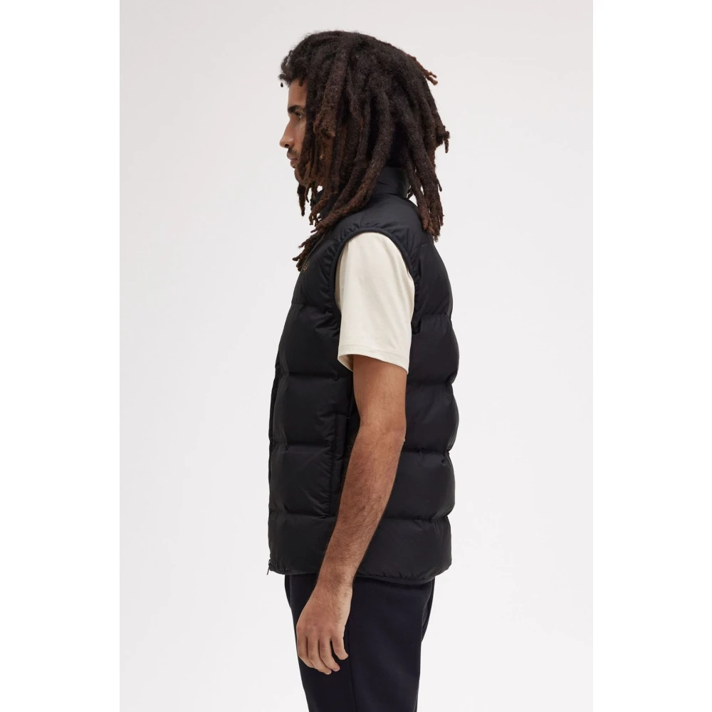 Fred Perry Zwarte Geïsoleerde Gilet Vest Black Heren