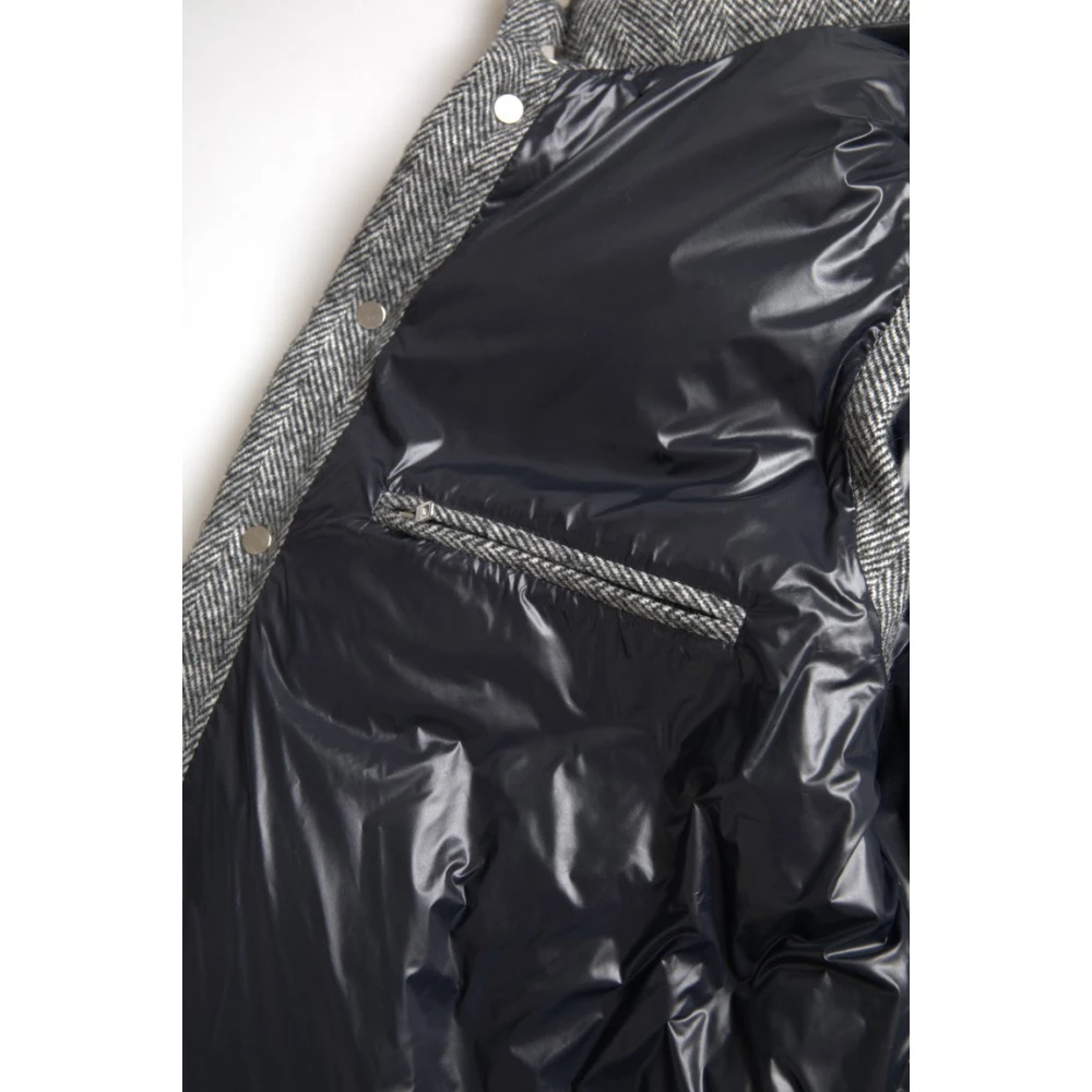 Dolce & Gabbana Elegante Chevron Gebreide Vest in Grijs Gray Heren