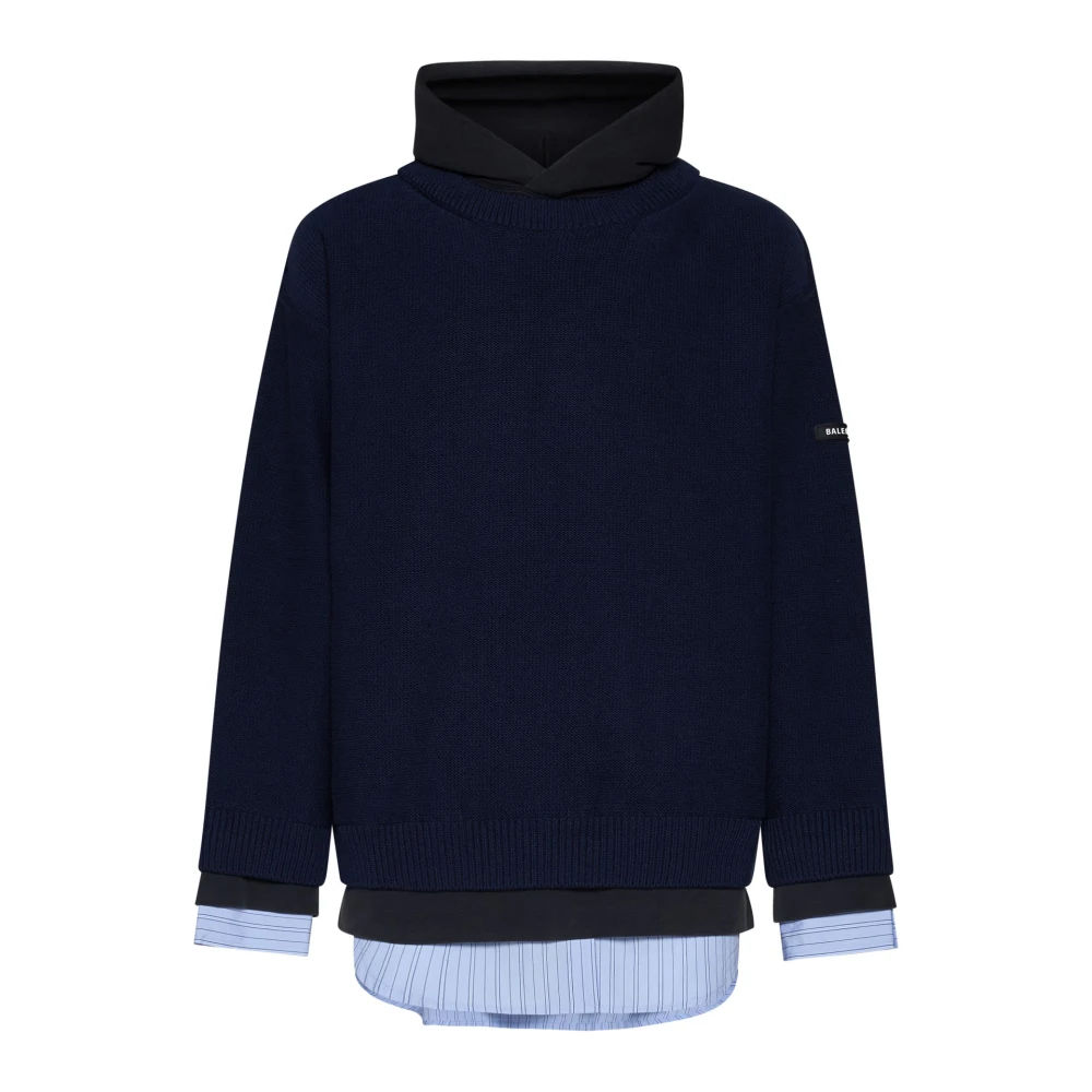 Balenciaga Gelaagde Trui Blue Heren