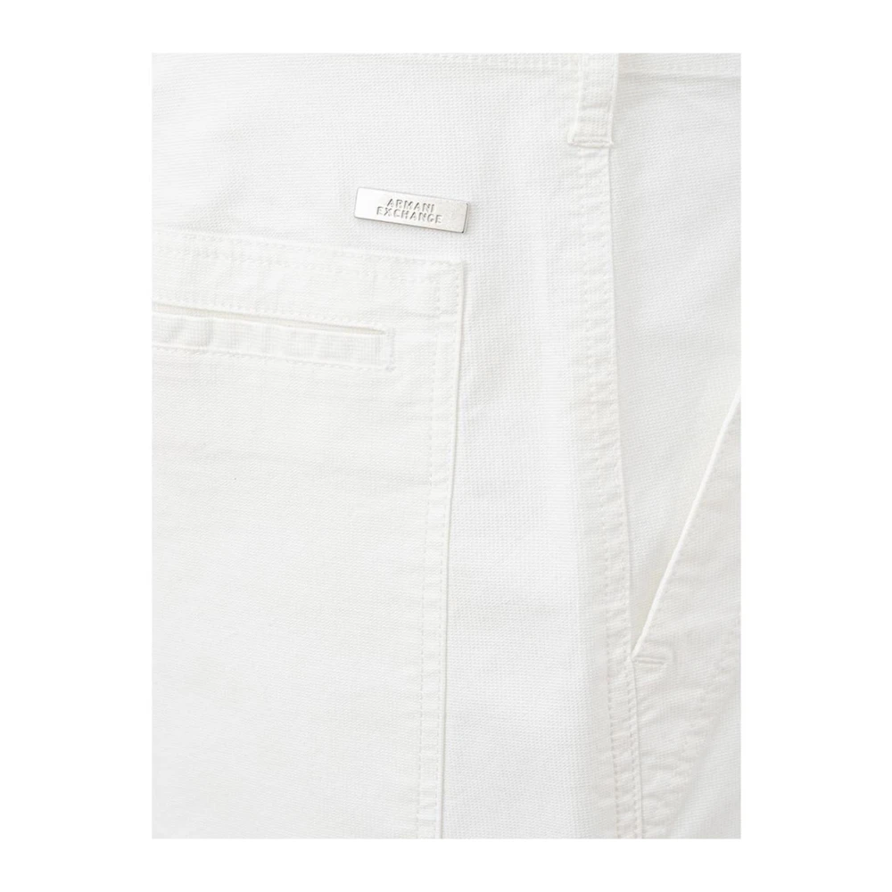 Armani Exchange Klassieke katoenen shorts White Heren